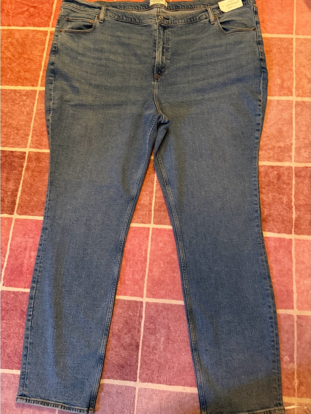 Abercrombie & Fitch Classic Straight-Leg Denim Jeans - Blue